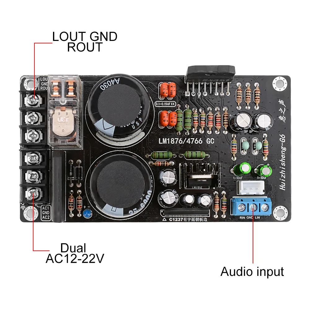 AIYIMA LM1876 усилитель мощности аудио Плата чистый задний 2 0 канальный HIFI DIY звуковые