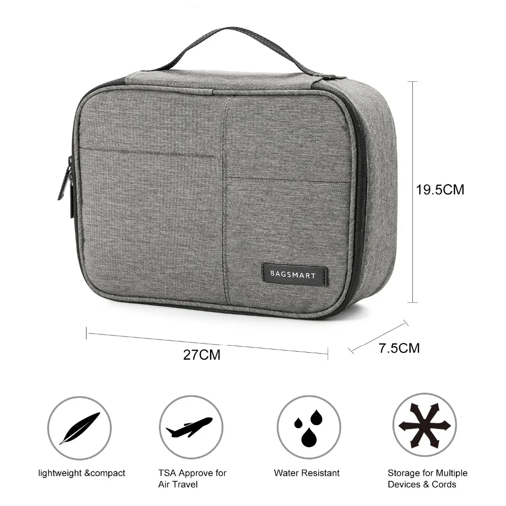 Waterproof Travel Electronic Accessories Organizer Bag Large Capacity Cable Storage Bag Fashion Design Travel Accessories Bags