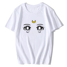 Sailor Moon Eye Футболка женская футболка Harajuku японская аниме Сейлор Мун одежда футболка Женская милая Kawaii летняя футболка