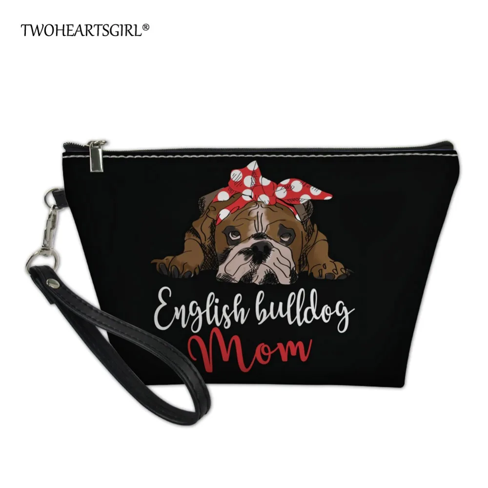 Женская косметичка twoheart sgirl с рисунком английского бульдога чехол для косметики