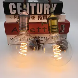 Затемнения Мягкие гибкие Винтаж светодиодных ламп накаливания G95 в форме сердца Ретро Эдисон стиль светодиодные лампочки