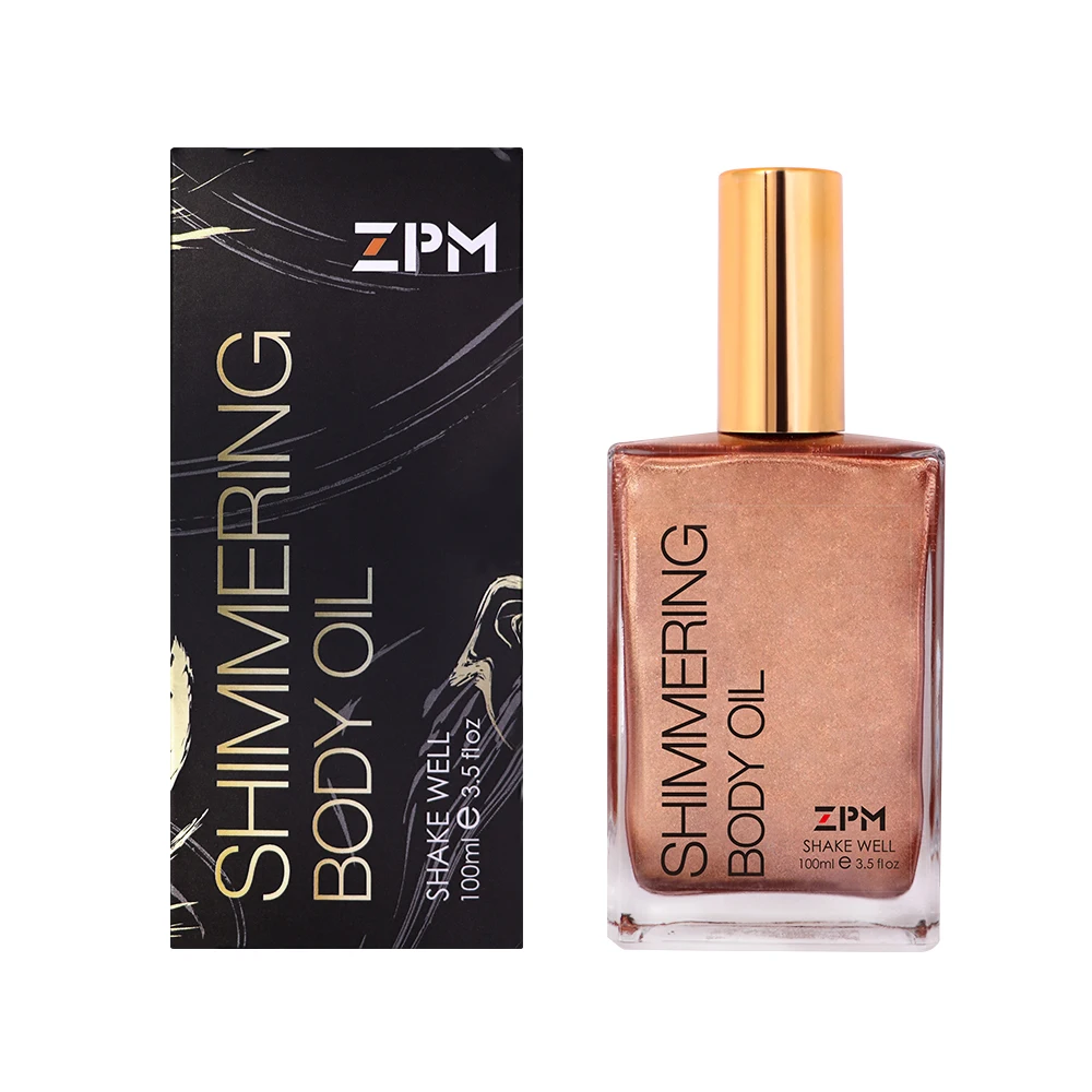 ZPM Luxe Multi-Purpose Hydrating Body Oil with Bronze Tanning Lotion Natural Solarium Highlighter Oil Moisturizing Bronzer 100ml