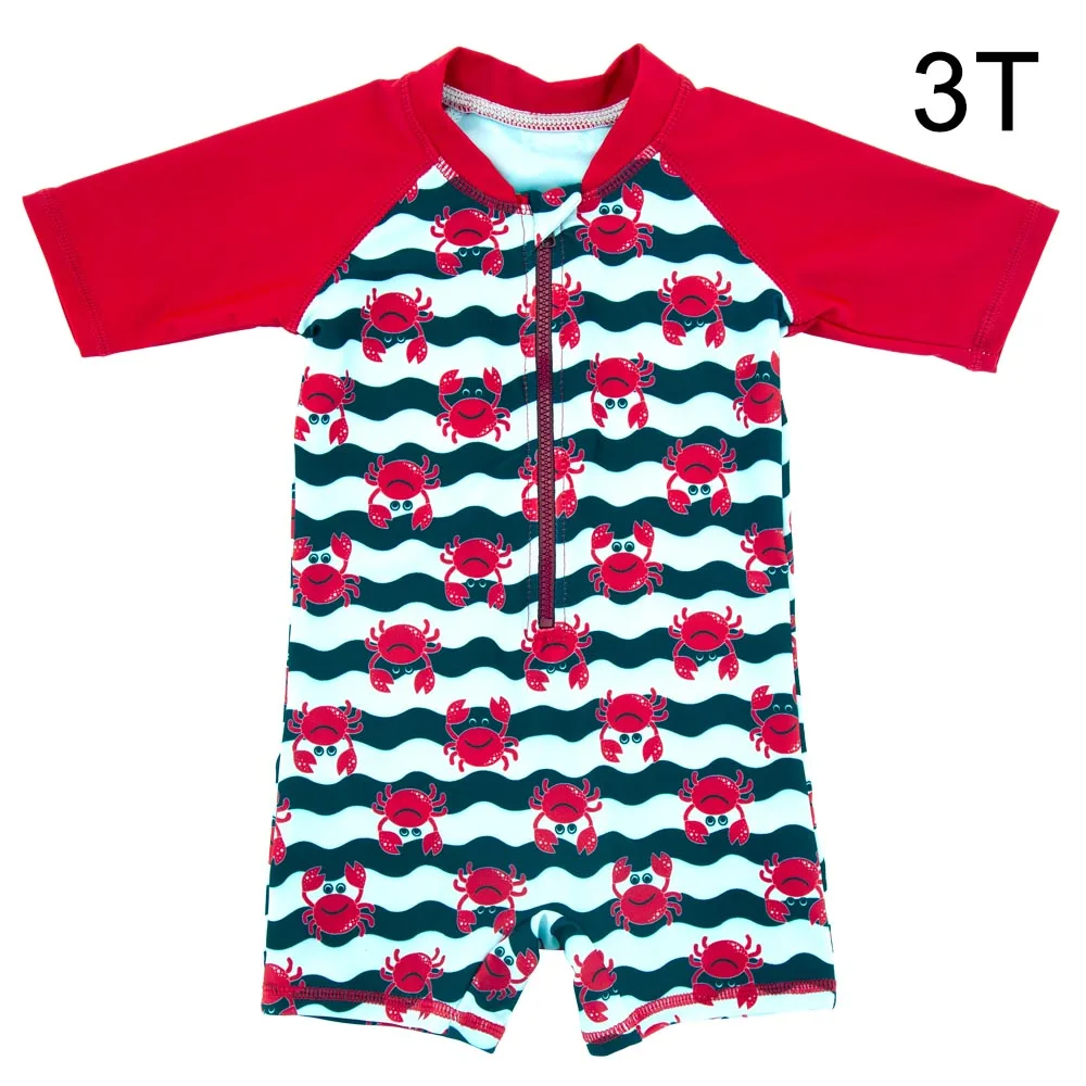 Детский купальный костюм с принтом Кита, Цельный Солнцезащитный крем для мальчиков, летняя одежда для плавания, сёрфинга, купальный костюм для новорожденных мальчиков - Цвет: 3T