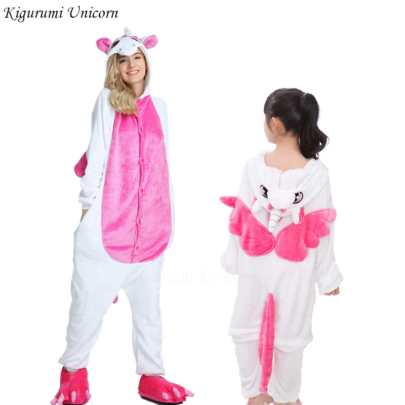 

Boys Girls Pajamas Sets Kigurumi Unicorn Pajamas For Women Men Onesie Adults Animal Stitch Winter Sleepwear Cosplay Pyjamas Kids