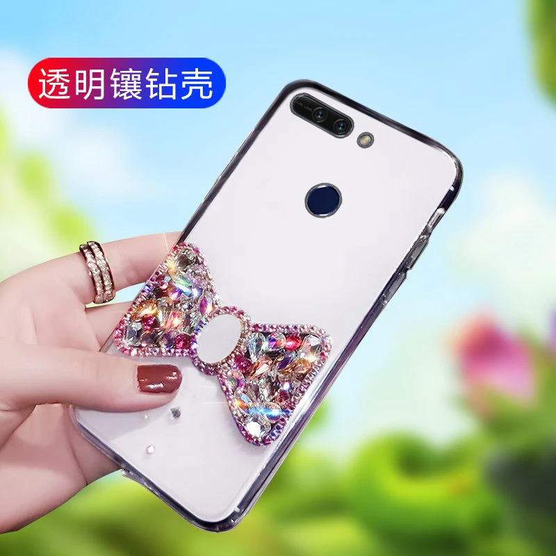 Для Huawei Honor V8 PRO простой женский телефон с бантом Блестящий анти крах сотовый