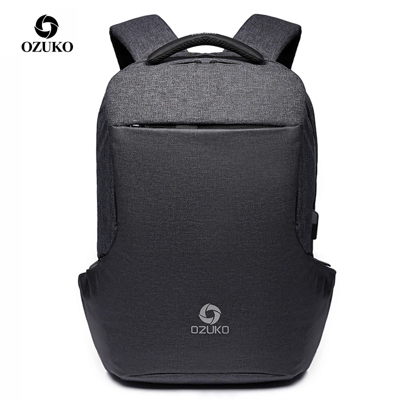 

Men's Black 15.6 Inch Laptop Backpack USB Charging Male Back Packs School Bags for Teenager Waterproof Women Travel Bag Mochila