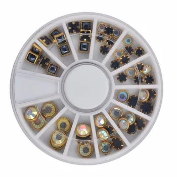 YZWLE 1 Wheel Nail Art Rhinestone &amp;amp; Decoration For DIY Nails Art Accessory Fashion Decorations Beauty Tools #JS15