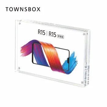 

20 pcs Magnetic Acrylic Block Block Frame Desk Sign Holder Photo Frame Price Tag Display Desk Menu Name Card Label Holder Stand
