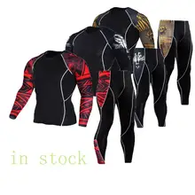 Mma rashguard men's multi-function fitness quick-drying T-shirt suit 3D printing men's pants men's T-shirt inventory 30,000 sets