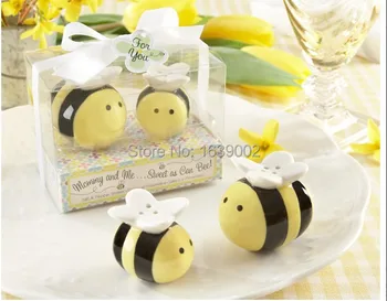 

"Mommy and Me Sweet as Can Bee " Honeybee Salt and Pepper Shakers Wedding Party Decoration 40pcs=20sets