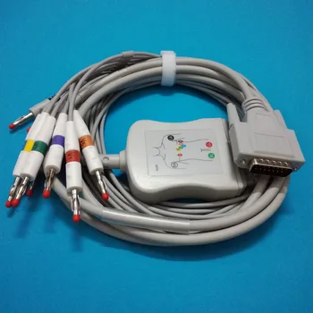 

Compatible Biocare ECG-101/101G/300/300G/1200/9803 EKG cable 10 lead ecg cable banana 4.0