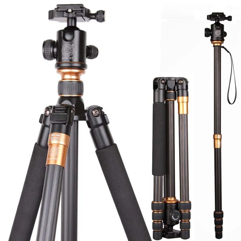 

SLR camera lightly armed era Q999C carbon fiber tripod portable travel photography PTZ bracket single micro