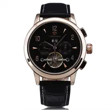 Forsining Tourbillon Дизайнер Месяц День Отображения Даты Мужские Часы Люксовый Бренд Автоматические Мужчины Большой Корпус Часы Золотые Часы Мужчины Часы