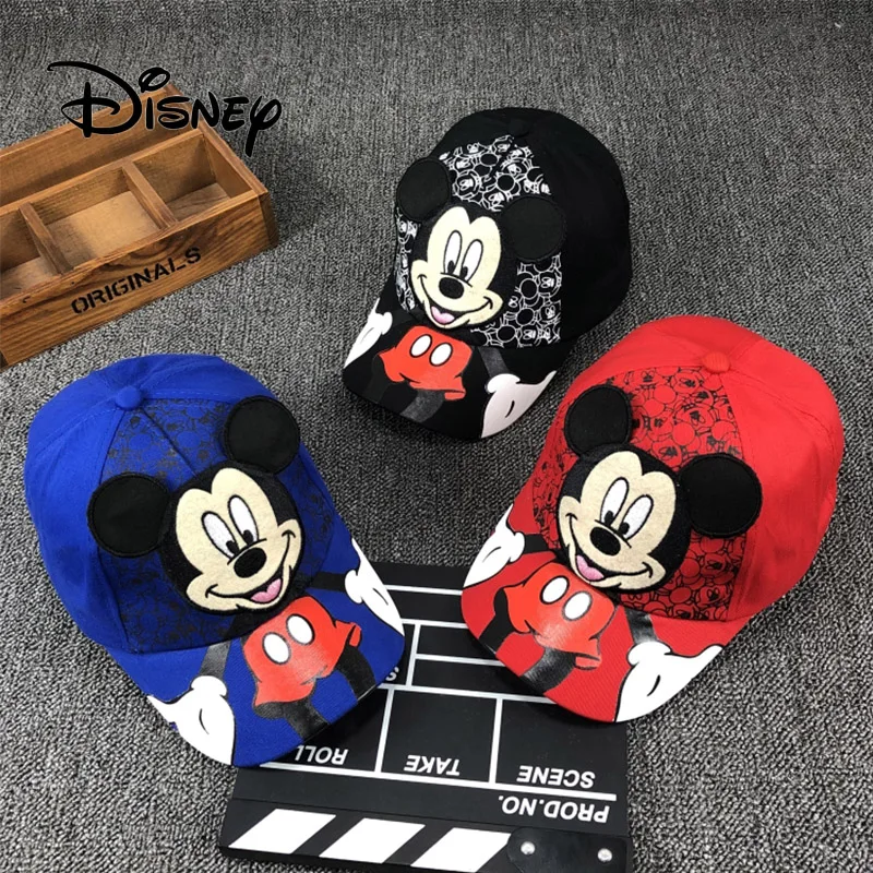 Disney лето с Микки Маусом Мышь Детская Одежда Аксессуары Малыш Кепки Солнце Хип хоп