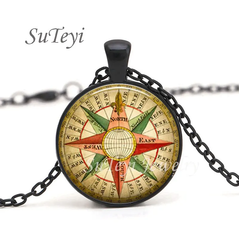 Steampunk Compass Pendant Necklace