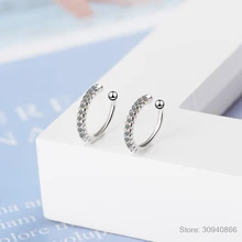 Стерлингового серебра 925 сверкающие CZ серьги-клипсы для ушей для женщин Стерлинговое Серебро 925 ювелирные изделия оптом ED225