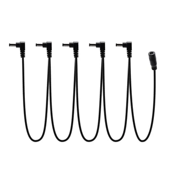 

SONICAKE 9V DC 5-Way Right Angle Plug Daisy Chain Power Cable for Guitar Pedals QDC-05