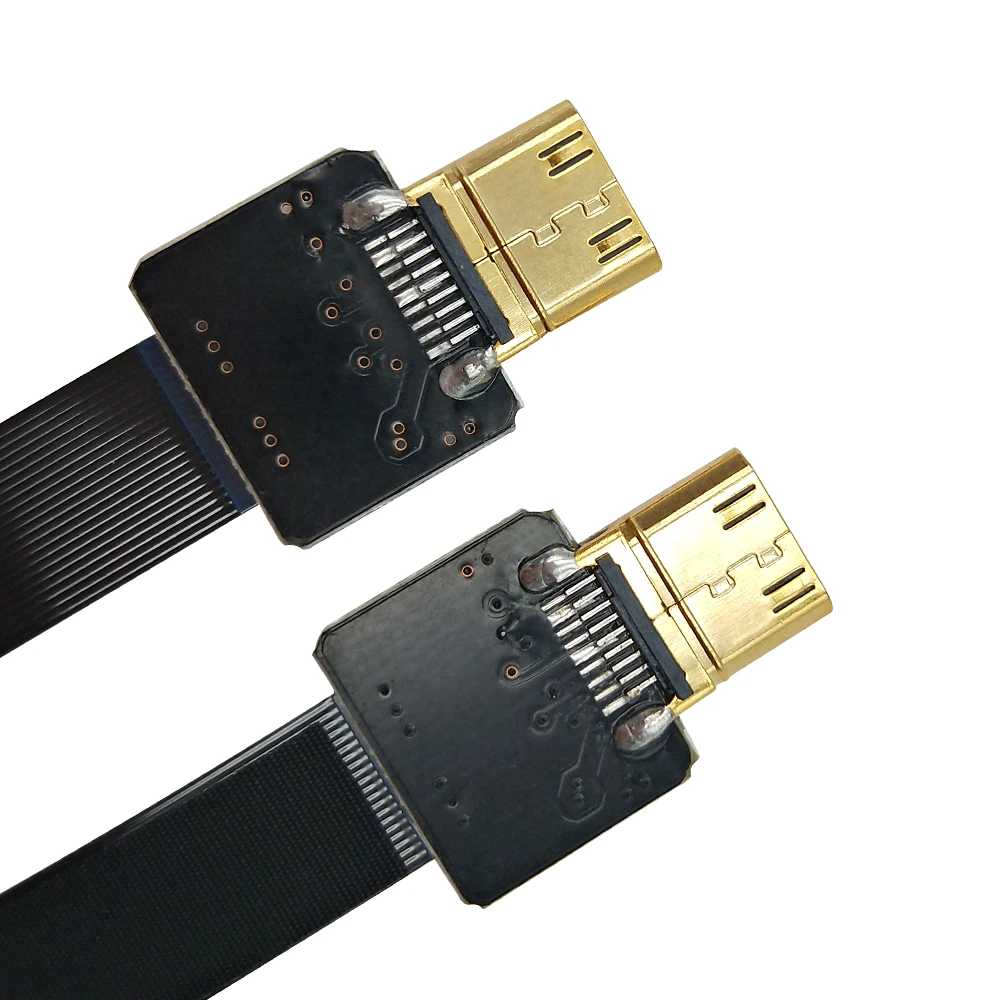 Danspeed FPV M/M Male to Male Mini HDMI to Mini HDMI FPC плоский кабель для аэрофотосъемки длиной 20 см