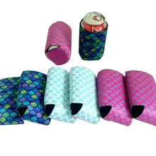 10*13 см Новая Русалка Тонкий может рукава может неопрена охладители напитков с нижней Кубок пива чехол SN1190