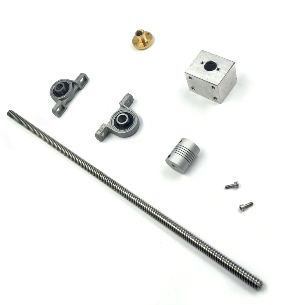 T8-Lead-Screw-Kit-450mm-Length-8mm-Dia-Horizontal-2mm-Lead-Screw-Rod-Pillow-Block-Mounted