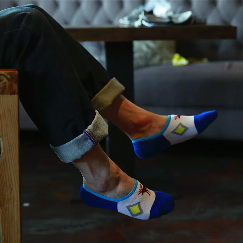 

New Fashion Women Man low cut Cotton Socks Breathable Deer pattern sox Unisex Soft Summer Sokken Cartoon Animal sock Boat Sock