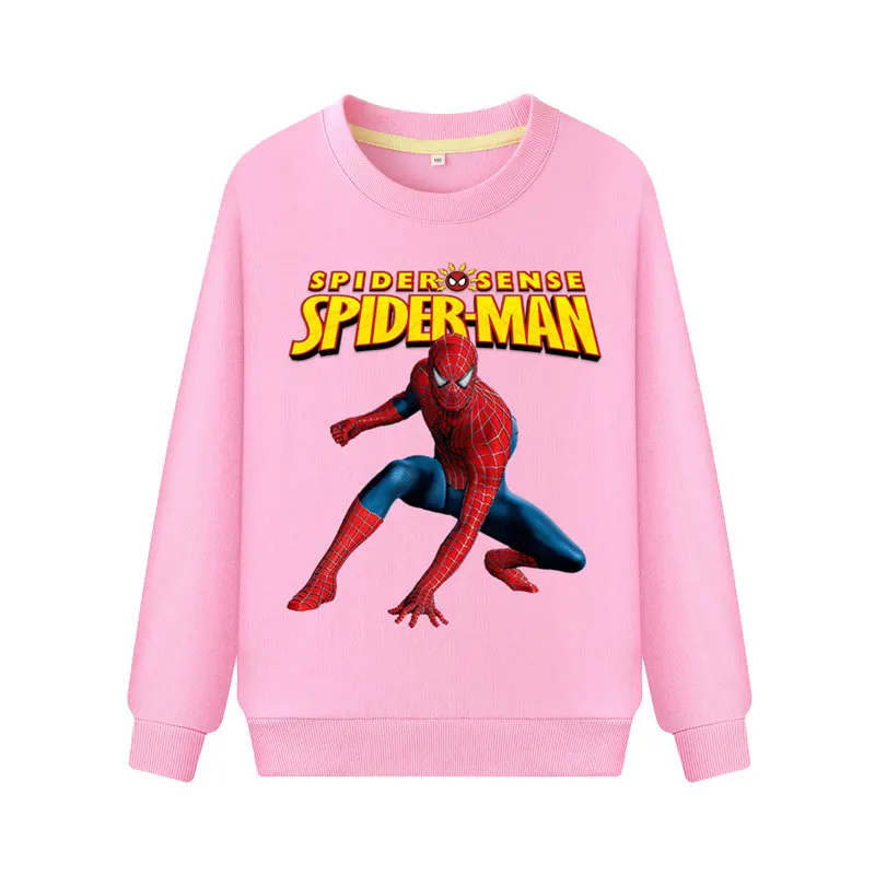 Spiderman Print Sweatshirt For Kids Autumn Spring Clothing Boy Girl Kids Cotton Thin Hoodies Children Pullover Hoodie Coat WK131 (1)