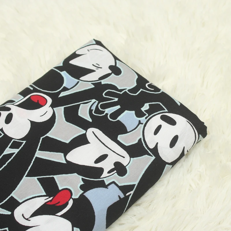 Полуметровая простая хлопковая Поплиновая ткань с мультяшным принтом, ручная работа, платье для одежды, детская одежда, хлопок, B160