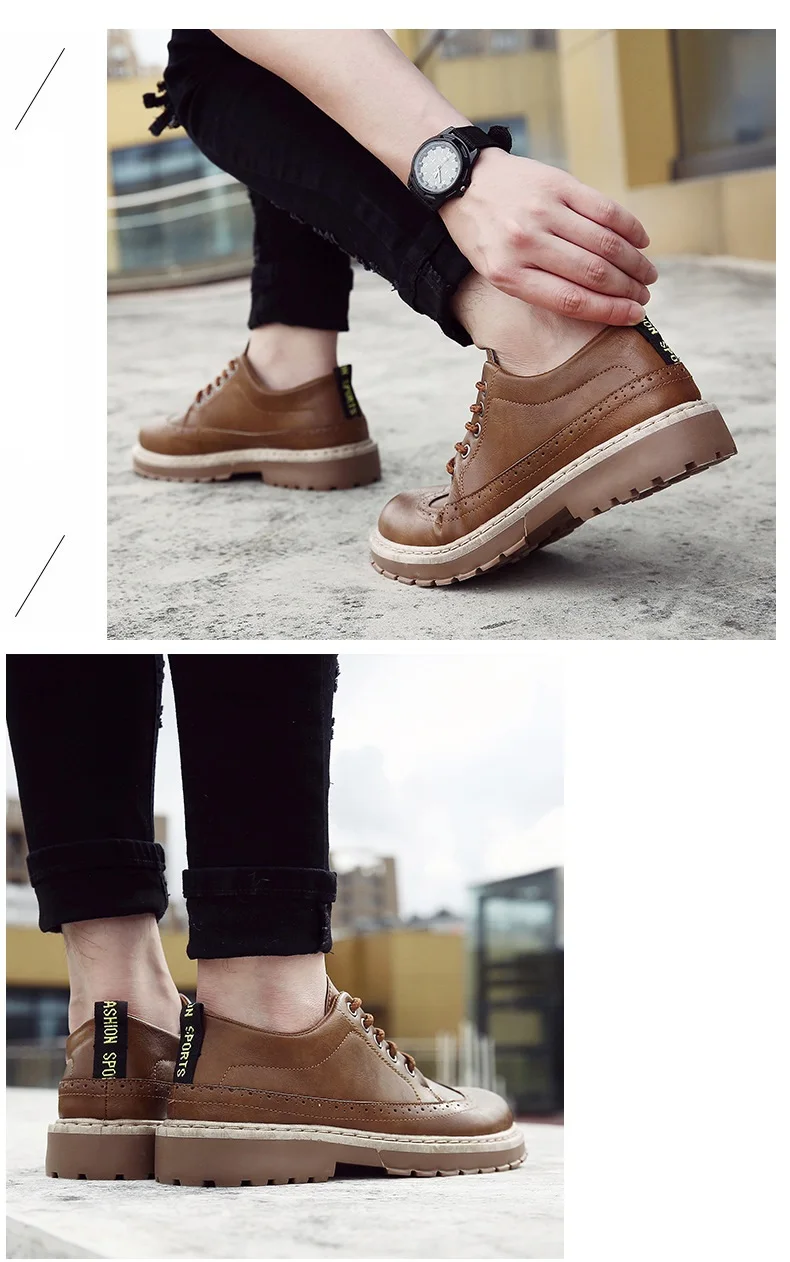 2018 New spring autumn genuine leather hiking sports shoes breathable Shock absorption  ventilation wear resistance  (9)