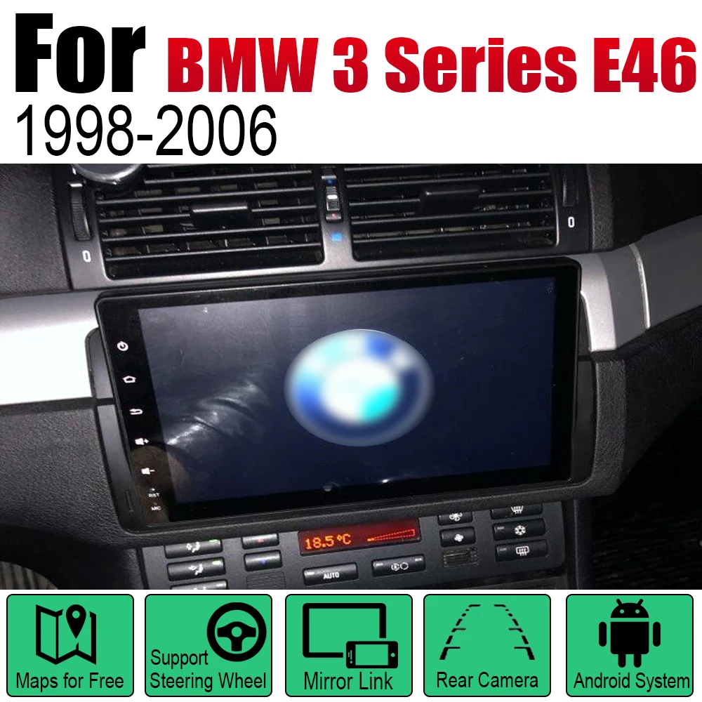 Для BMW 3 серии E46 1998~ 2006 Android автомобильный DVD плеер с JPS и навигацией навигация WiFi Bluetooth Mulitmedia система аудио стерео карта HD