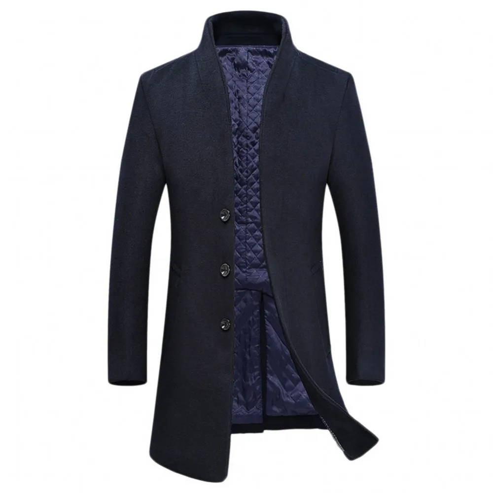 Hot Selling Men s Coat 5 Color Available Long Sleeves Stand Collar Men s Woolen Jacket