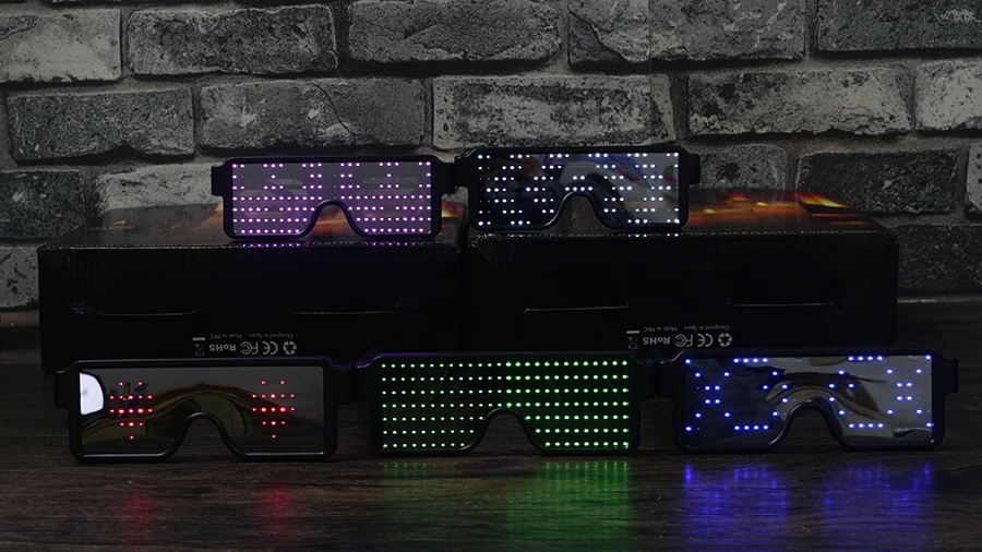 Новые 11 режимов быстрой вспышки светодиодные вечерние очки USB зарядка светящиеся очки рождественское освещение концертов игрушки дропшиппинг