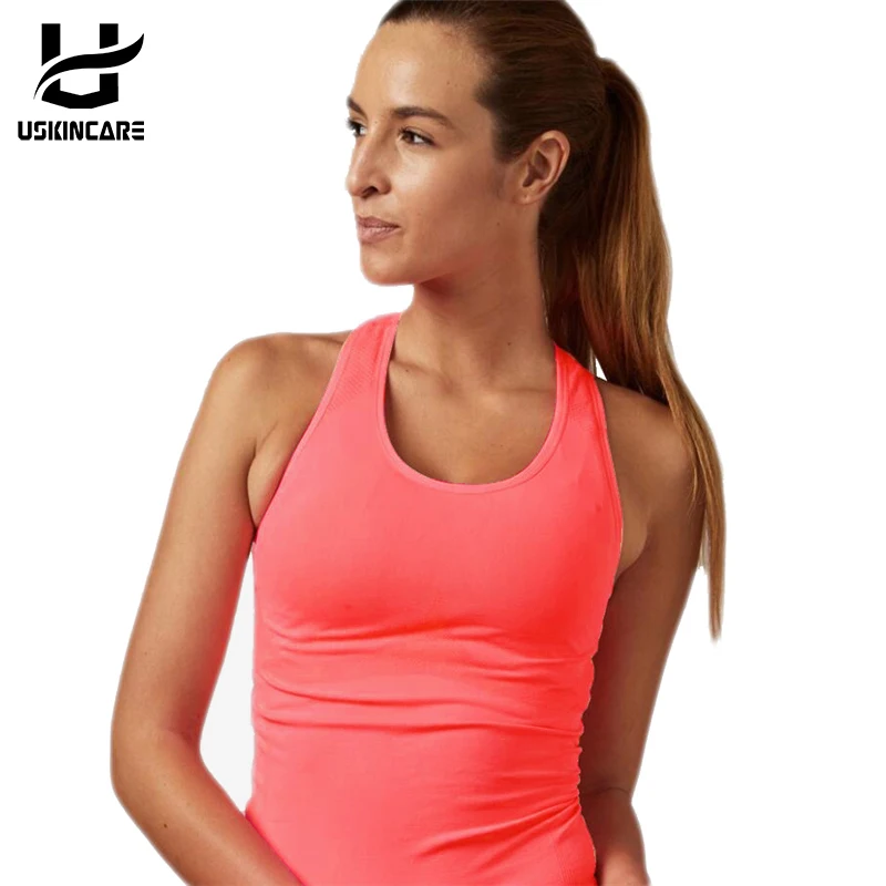 NEW Women Running Vest Slim Tank Top Flexible Sleeveless Strapless Dry Fast Anti Bacterian