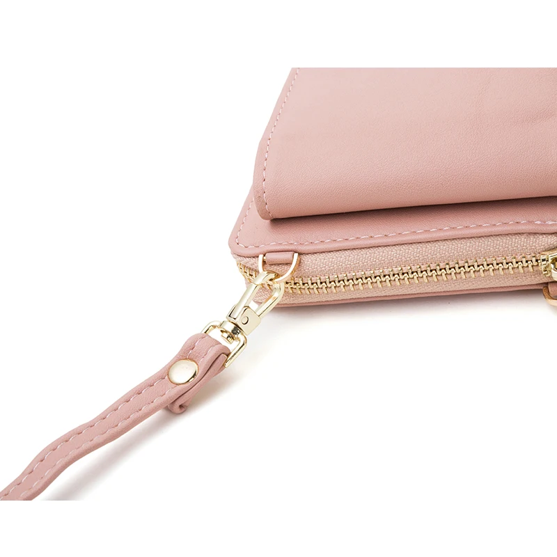 Новый бренд Для женщин сумка через плечо краткое леди мобильного телефона клатч-кошелек на молнии, летние Месседжер-сумка для девочек