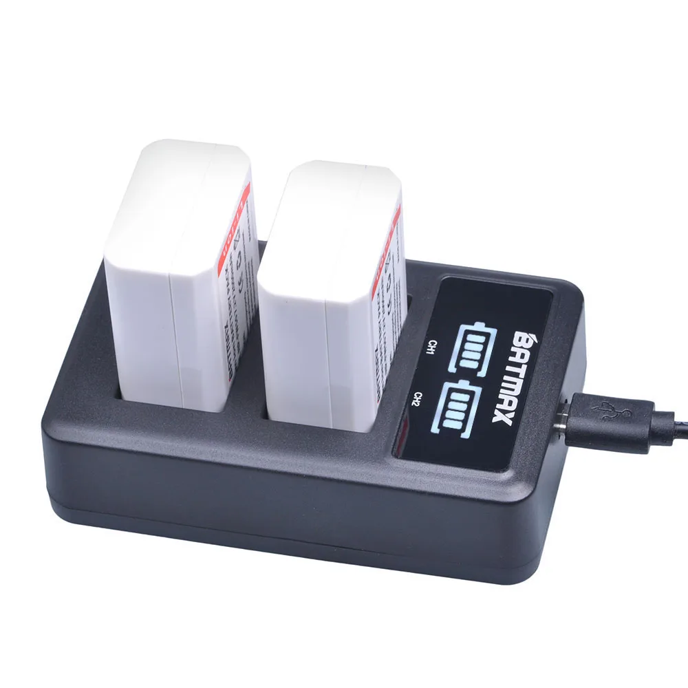 Ceny Batmax 3X2000 mAh NP FW50 NP FW50 aparat bateria + LED USB podwójna ładowarka dla Sony Alpha a6500 a6300 a6000 a5000 a3000 NEX 3 a7R