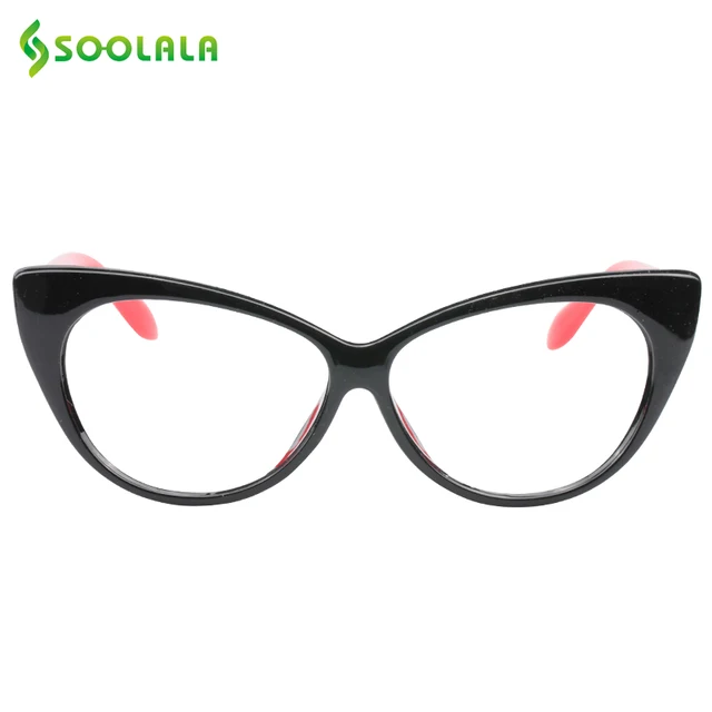 SOOLALA Cat Eye Reading Glasses Women Men Lightweight Presbyopic