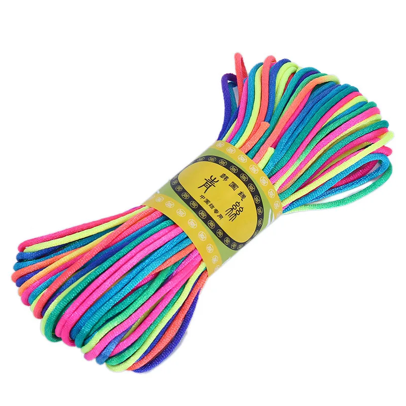 

20M Colorful Polyester Silk Rope DIY Handmade Accessory Chinese Knot Weave Cords Wedding Party Home Woven Decorative Gift String