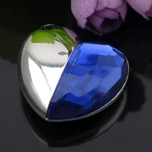 Blue Diamond Heart Style Pendrive 64gb USB Flash Drive 1TB 2TB Pen 128gb 16gb Memory Stick Usb Creativo Gadget Luxury Gift | Компьютеры и