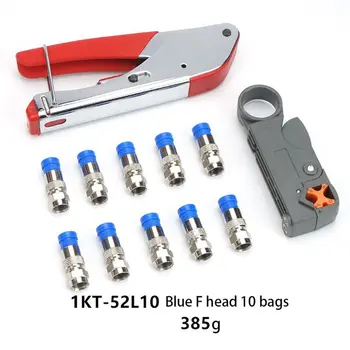

NEW Hand Compression Crimping Tool Crushing Clamp With Wire Stripping Plier 10Pcs Clamping Connector Extrusion Equipment Kits