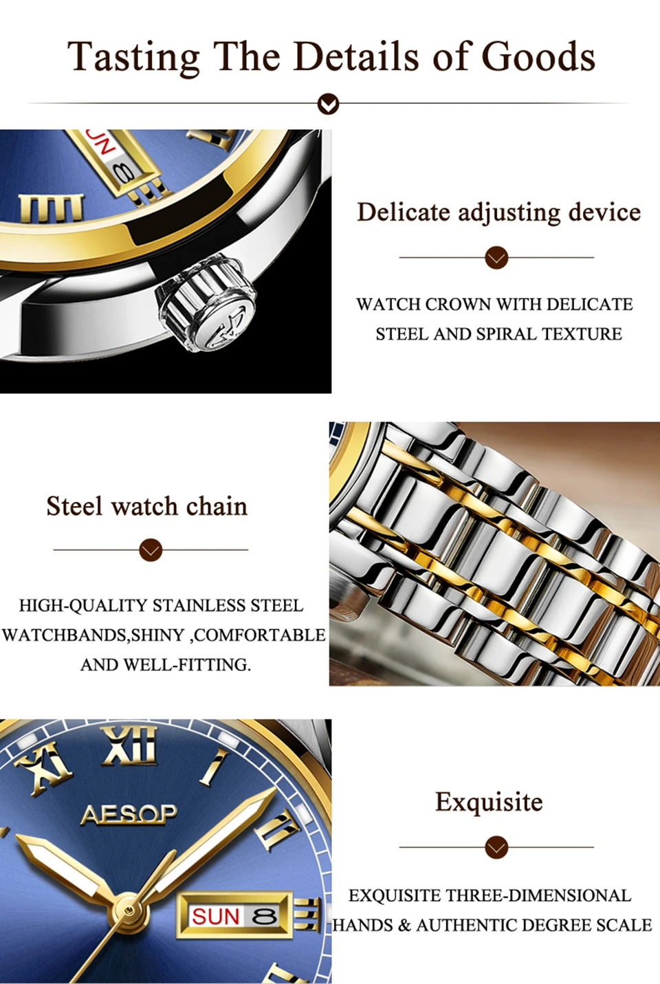 AESOP, женские часы, женские часы, Япония, высокое качество, автоматические механические часы, серебро, металл, платье, наручные часы, relogio feminino