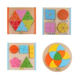 Дети тетрис головоломки деревянных игрушек разведки красочные геометрия игра-головоломка Танграм Дети Малыши раннего образования