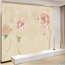 Пользовательские 3D печати DIY Ткань и текстильные обои для стен обои бархат из хлопка и льна для Постельные принадлежности Комнатные цветы фото