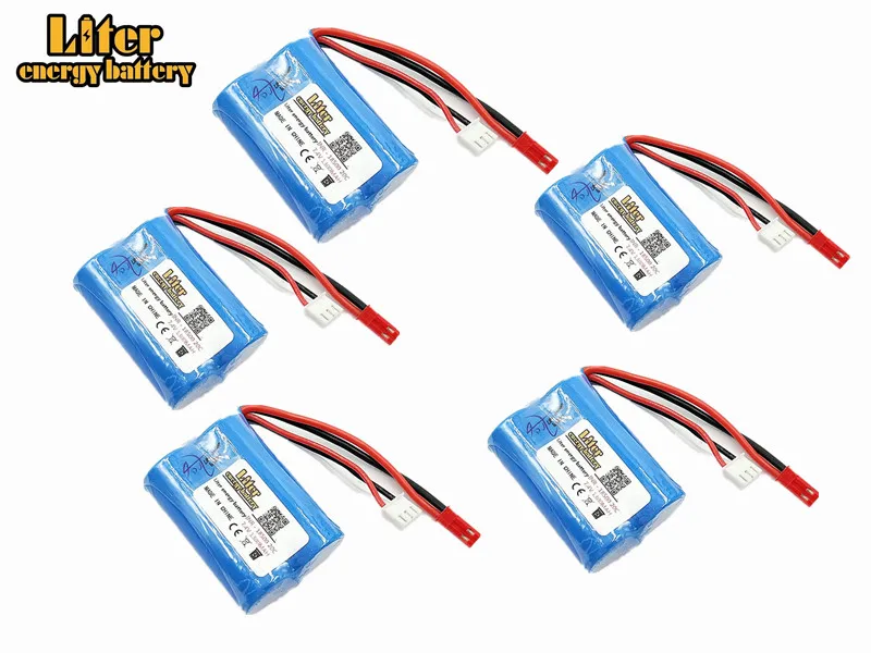 5 шт 7,4 V 1300 mAH 18500 20C Lipo Батарея для MJX T10 T11 T34 HQ 827 871 дистанционного управления вертолетная батарея 7,4 V 1300 mAH Батарея