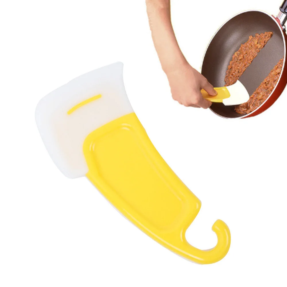 Raspador de silicona para limpieza de sartén, espátula de cocina para hornear pasteles, herramientas de pastelería, plato para freír sucio, cepillo de limpieza de olla, raspador de lavado, nuevo|pastry spatula|kitchen spatulasilicone kitchen