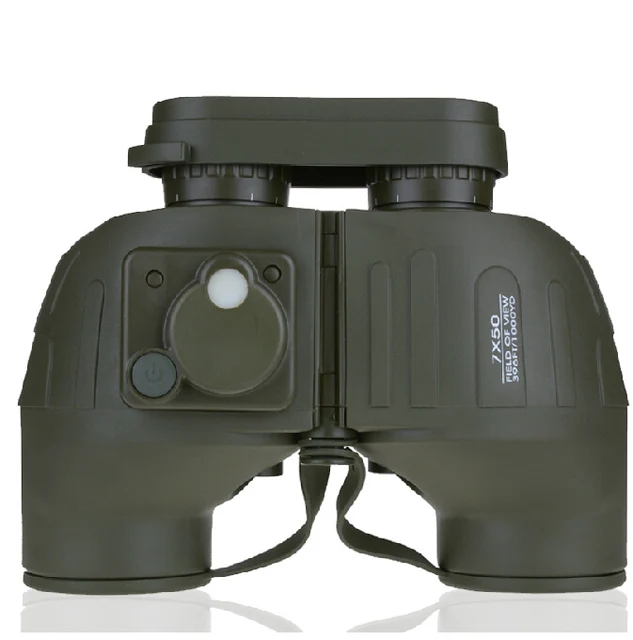Cheap 7X50 all-optical waterproof military binoculars HD telescope built-in compass & rangefinder meet US military standard
