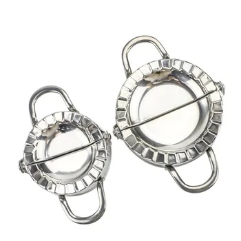 

Free Shipping Dumpling Maker(Pack of 2) Stainless Steel Dumpling Maker and Dough Press(Small+Large)
