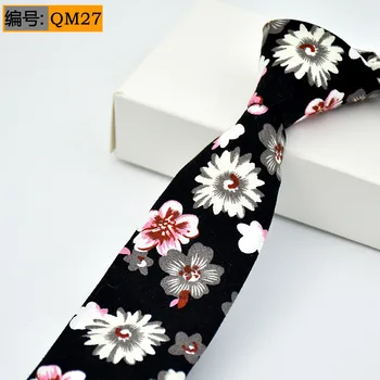 

Classic Cotton Mens Ties Fashion Neck Ties 6cm Floral Printed Ties for Men Business Wedding Bow Tie Slim Gravatas