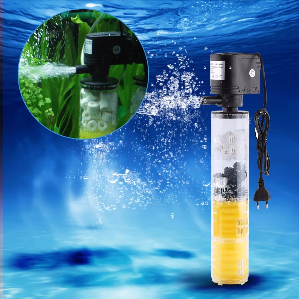 3 in 1 Multifunctionele Aquarium Filter Onderwater Zuurstof Pomp