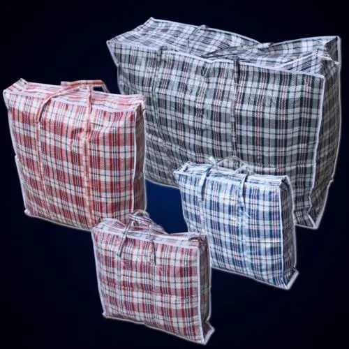 Storage Bag UK SELLER Jumbo Laundry Bags Zipped Reusable Large Strong Shopping 