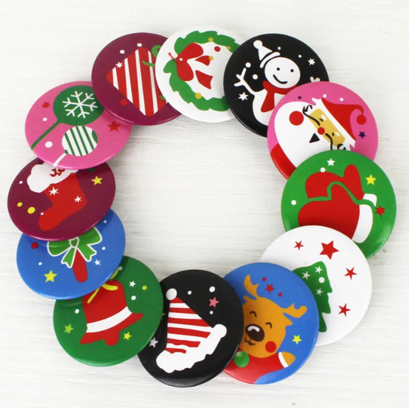 

1PC New cute Snowman Santa Claus Bear Tree Hat Christmas Brooch Pin Badge Multi Colors For XMAS Decoration