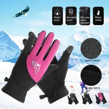 Зимние лыжные перчатки полный палец для мужчин и женщин термальные водонепроницаемые велосипедные перчатки сенсорный экран для спорта на открытом воздухе лыжный мотор велосипедные перчатки
